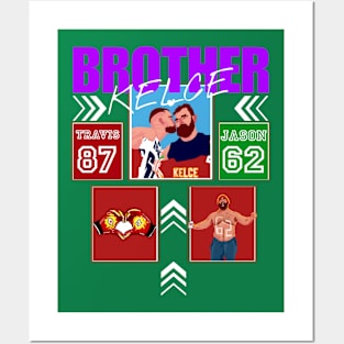 Jason Kelce x Travis Kelce - purple Posters and Art